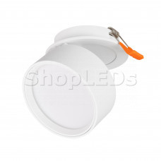 Светильник LGD-POT-BUILT-R85-12W Warm3000 (WH, 100 deg, 230V) (Arlight, IP44 Металл, 5 лет)