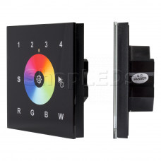 INTELLIGENT ARLIGHT Сенсорная панель DALI-901-11-4G-RGBW-DT6-IN Black (BUS/230V) (IARL, IP20 Пластик, 3 года)