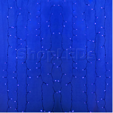 Гирлянда "Светодиодный Дождь" 2х9м, постоянное свечение, прозрачный провод, 220В, диоды СИНИЕ, SL235-193