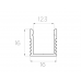 Профиль накладной алюминиевый LC-LP-1616-2 Anod